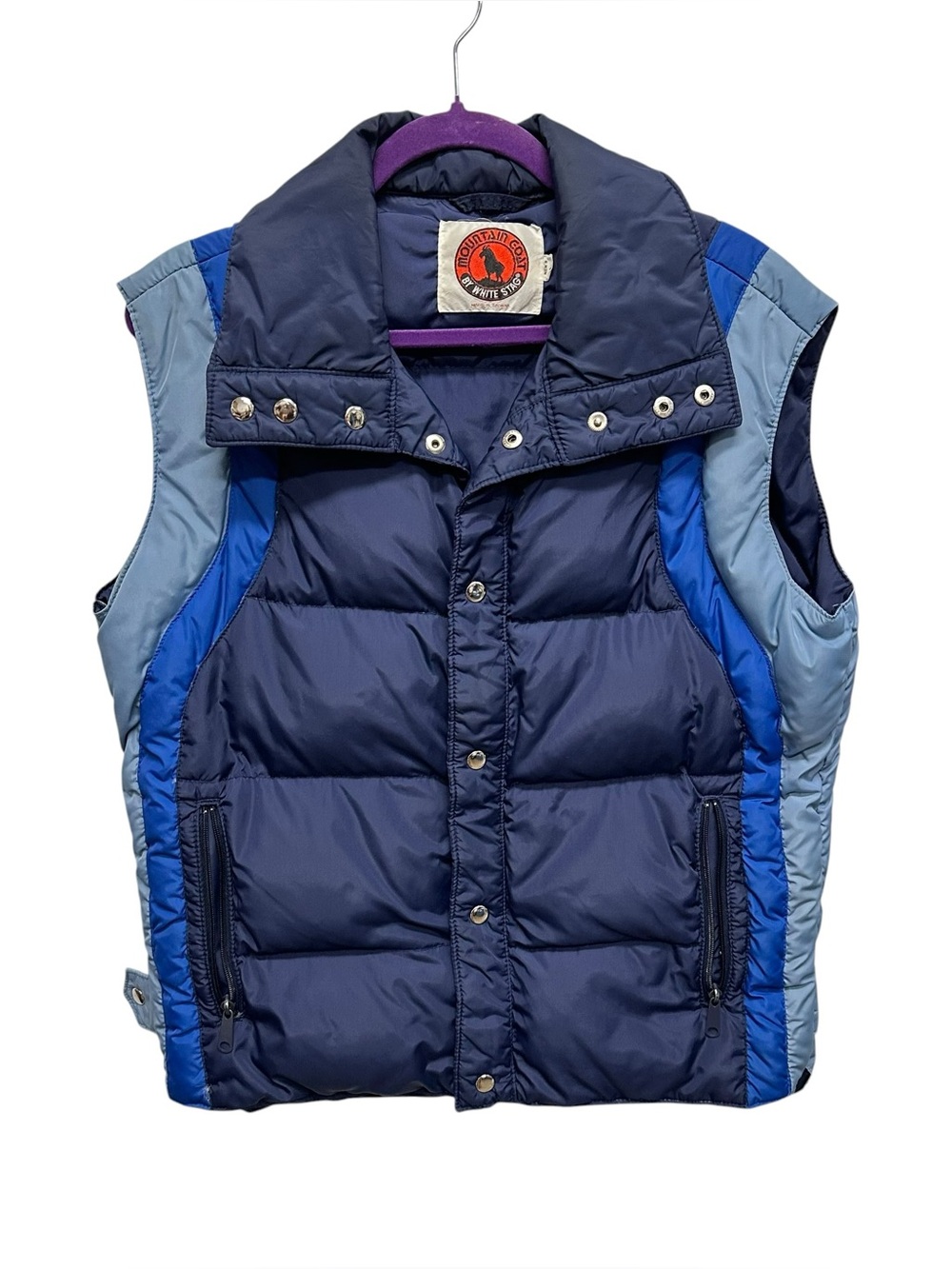 Vintage 70s Mountain Goat down vest men’s large button up Kelso